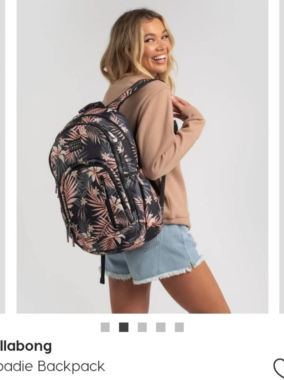 Billabong Roadie BackpackTropical Leaf Print